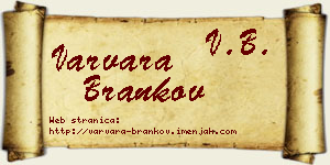 Varvara Brankov vizit kartica